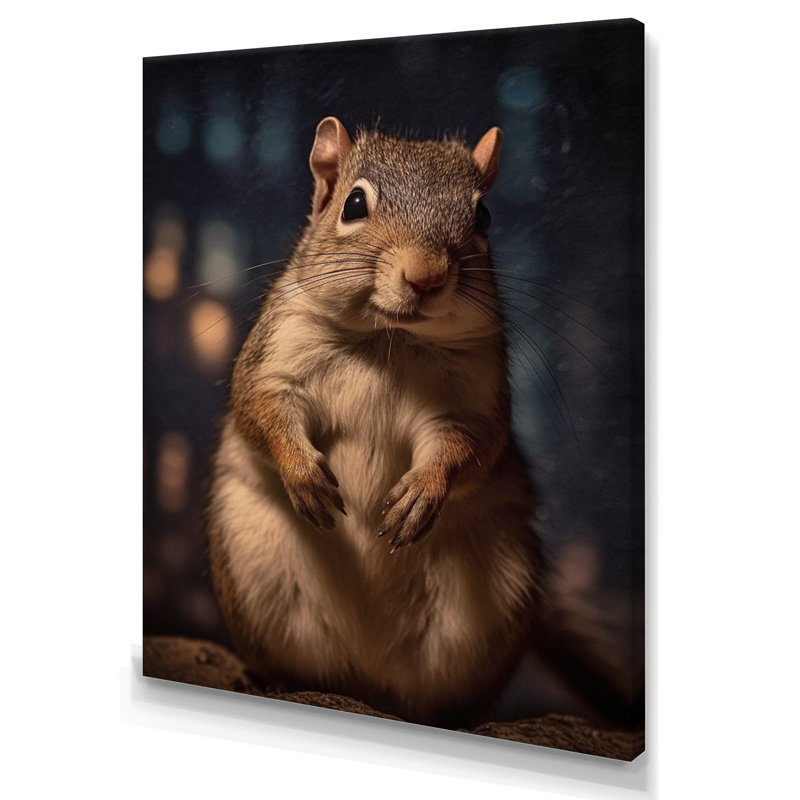 Brown Squirrel " Brown Squirrel ", 32" H x 16" W x 1" D, Wrapped Canvas