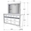 Commode 7 tiroirs avec miroir Annie