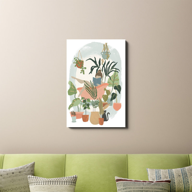 «Plant Lady Bath I», H 36 po x l 24 po, Toile tendue