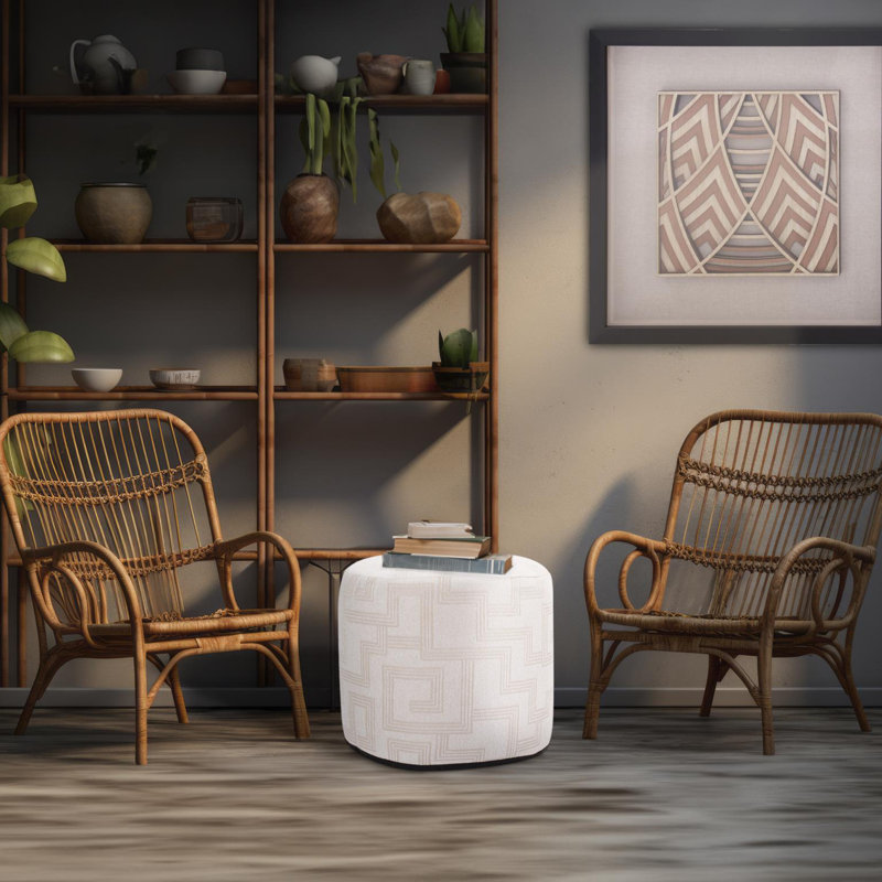 Pouf haut / extérieur Zyahir Syros Natural, Brun