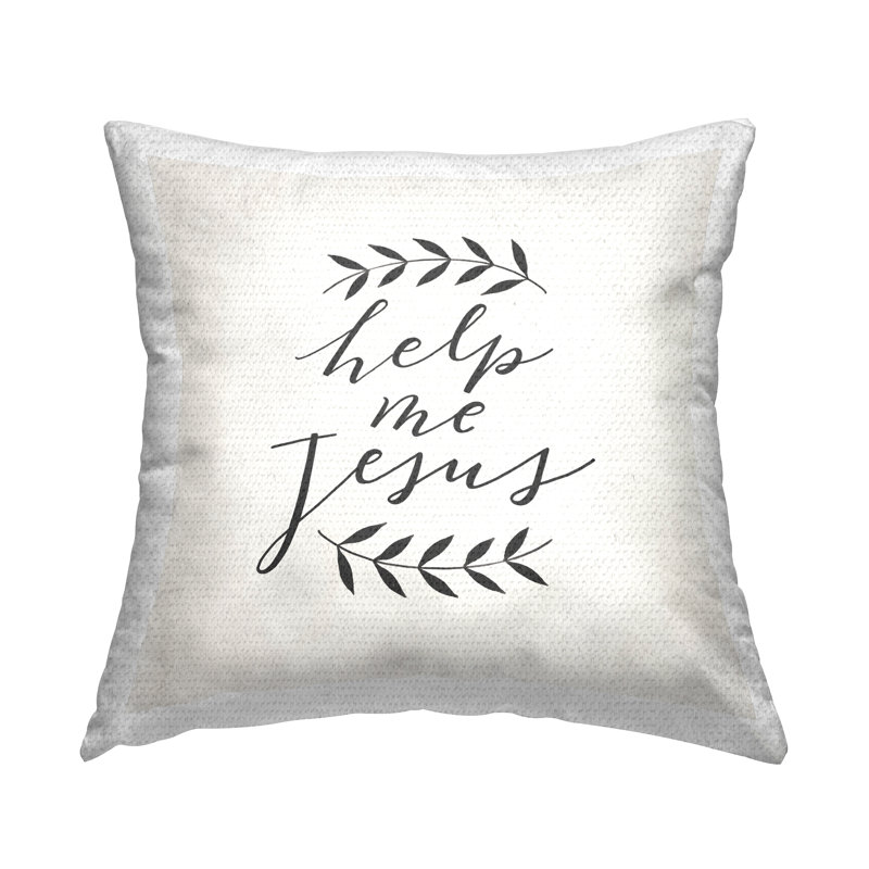 Coussin d'extérieur "Aidez-moi à Jésus" par Loni Harris