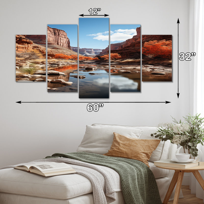 «Canyon Timeless Passage II» sur toile, reproduction de 5 pièces
