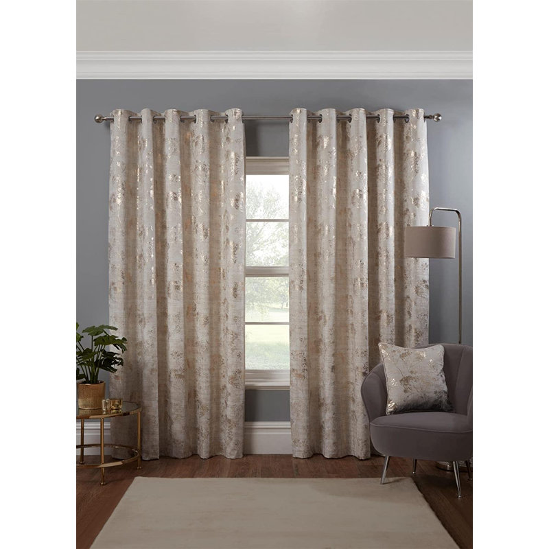 Devair Room Darkening Curtain, Width 117 x Drop 183cm, Brown