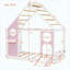 Lit simple avec glissade, bande lumineuse à DEL et panneau avant, rose - lit plateforme en bois pour enfants-594253160