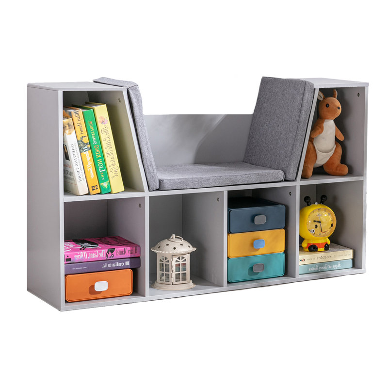 Kimberley 152.4cm H X 76.2cm W Furniture Kids Reading Nook, Grey