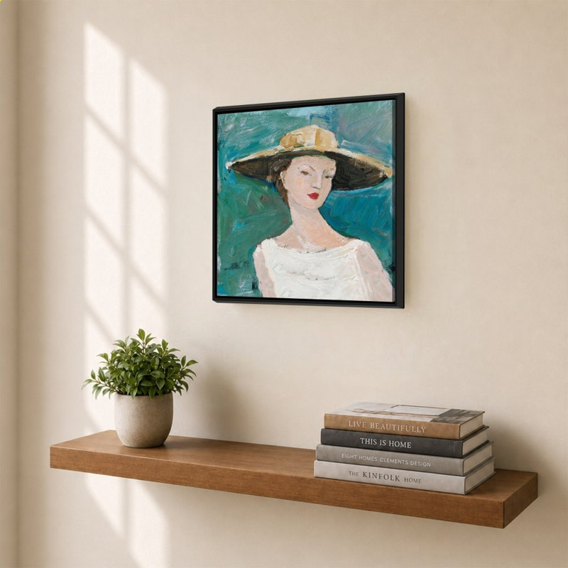 «Flea Market Portrait I» par Avery Tillmon - impression sur toile, 28" H x 28" W, Black
