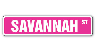 Plaque de rue Savannah en plastique robuste 4 po x 18 po