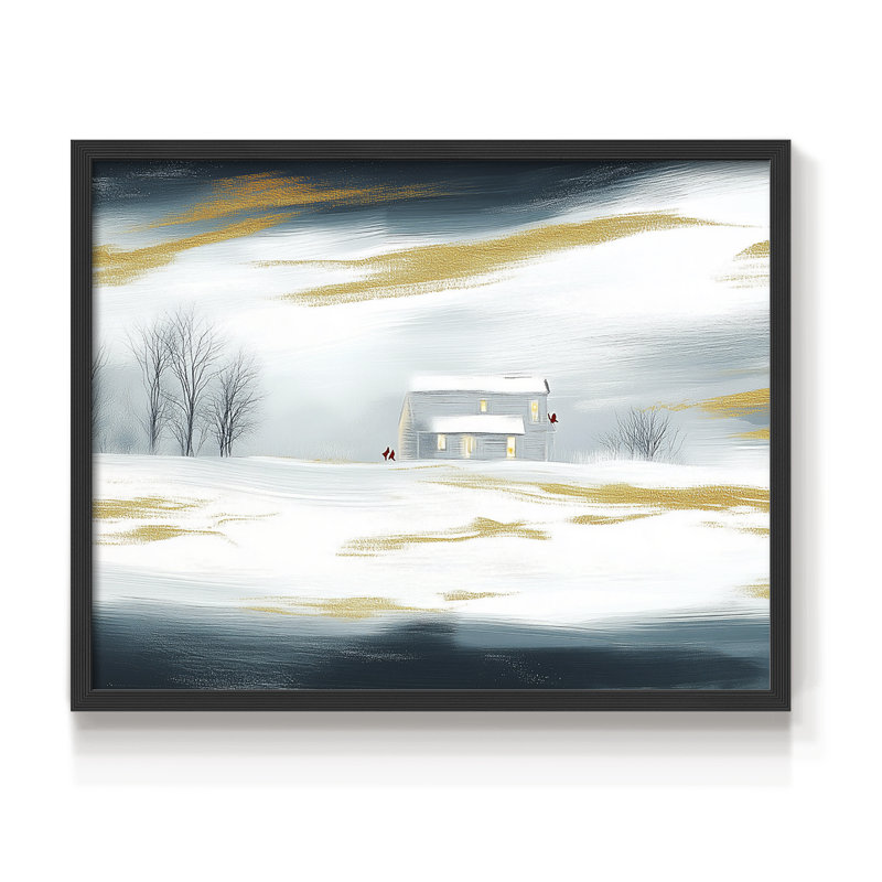 Art de Noël - CCXVII - Reproduction encadrée - Restickable, H 16 po x l 20 po, Noir, noir, noir, noir
