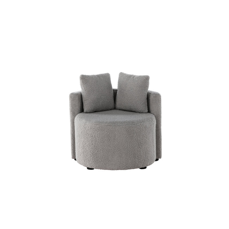 Prisco Upholstered Armchair, Grey