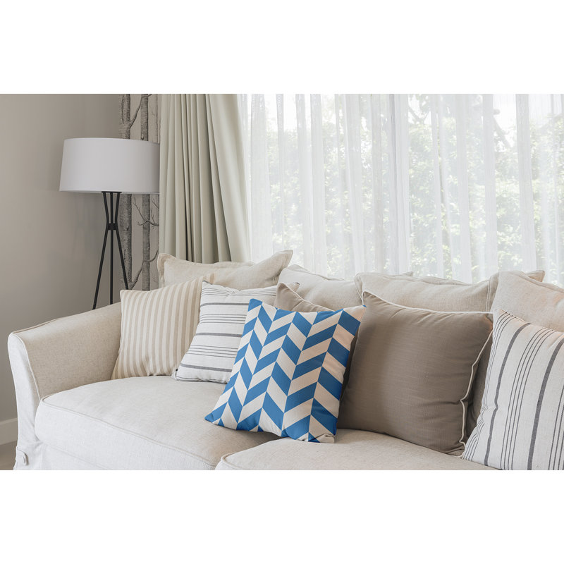 Housse et insert de coussin carré Subline, Bleu, H 26 po x l 26 po