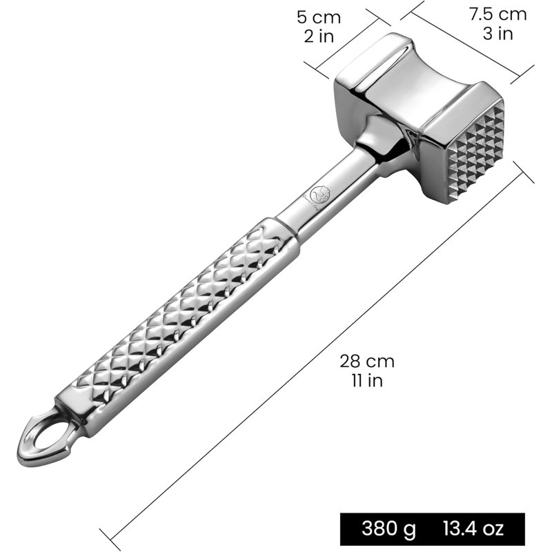 Gourmet Easy Stainless Steel Meat Tenderizer Hammer