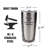 E&S Pets 16oz. Double Wall Insulated Stainless Steel Travel Tumbler