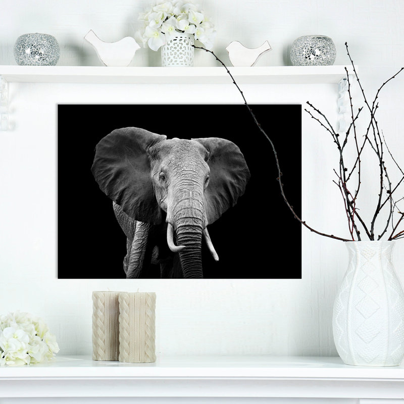 Artistique éléphant - impression sur toile tendue, H 20 po x l 20 po x P 1 po