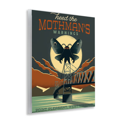 Cryptid Tourism West Virginia Wall Plaque, design by Omar Escalante