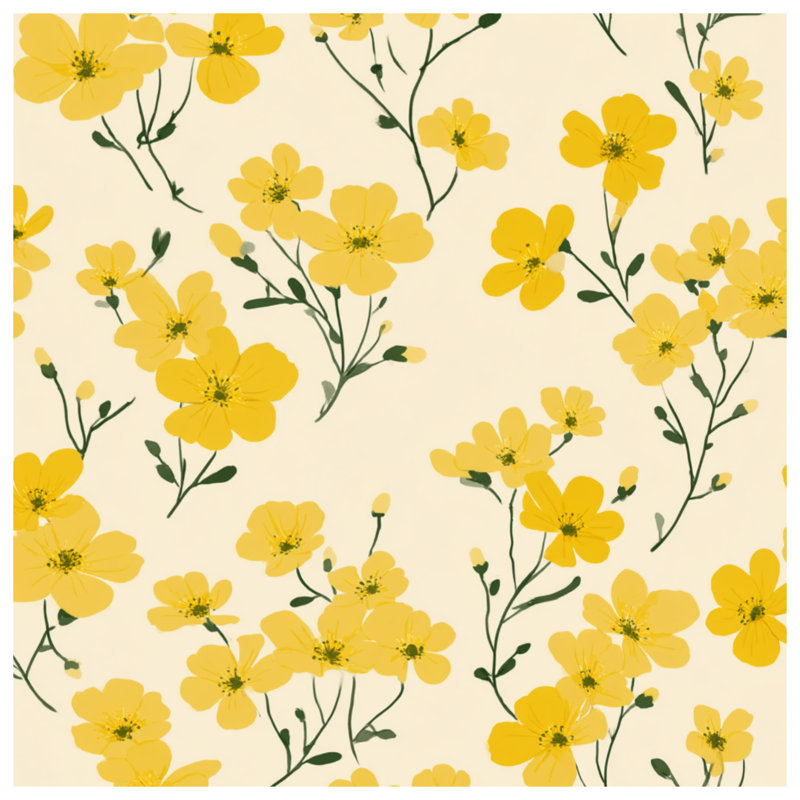 Couvre-lit matelassé jaune Buttercup, Lit simple
