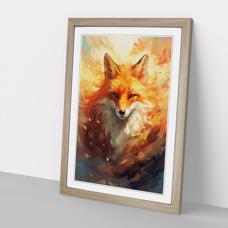 Single Picture Frame Print on Wood, Oak Framed, 46cm H x 34cm W