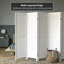 6 Ft. Tall Wooden Louvered Room Divider Walnut 3 Panel-1123949873-1123949872