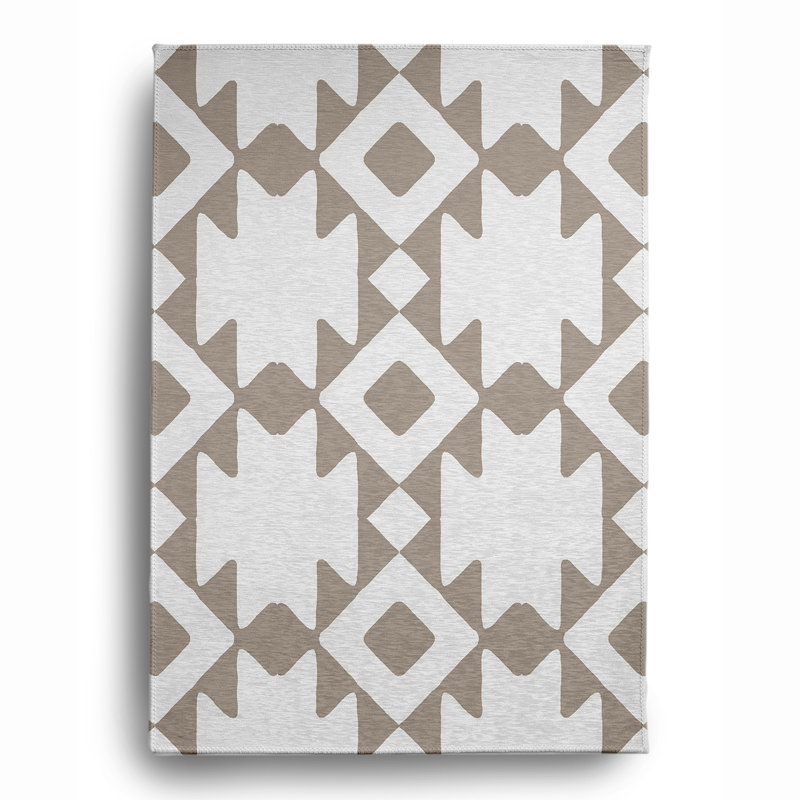 Chenille Geometric Indoor Rug, Rectangle 4' x 6'