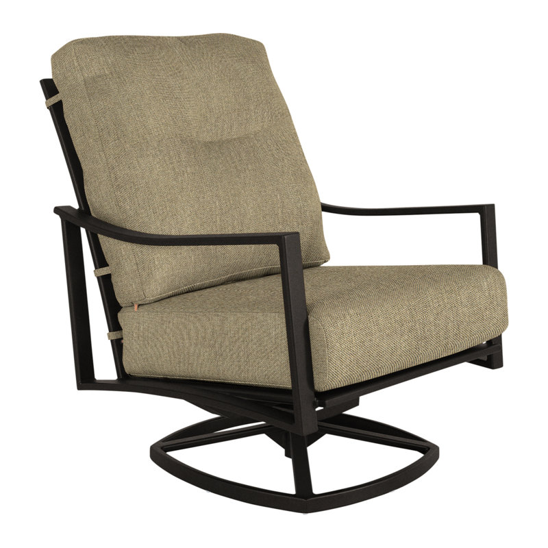 Avana Outdoor Rocker Chair, Carbon Black, Sash Denim