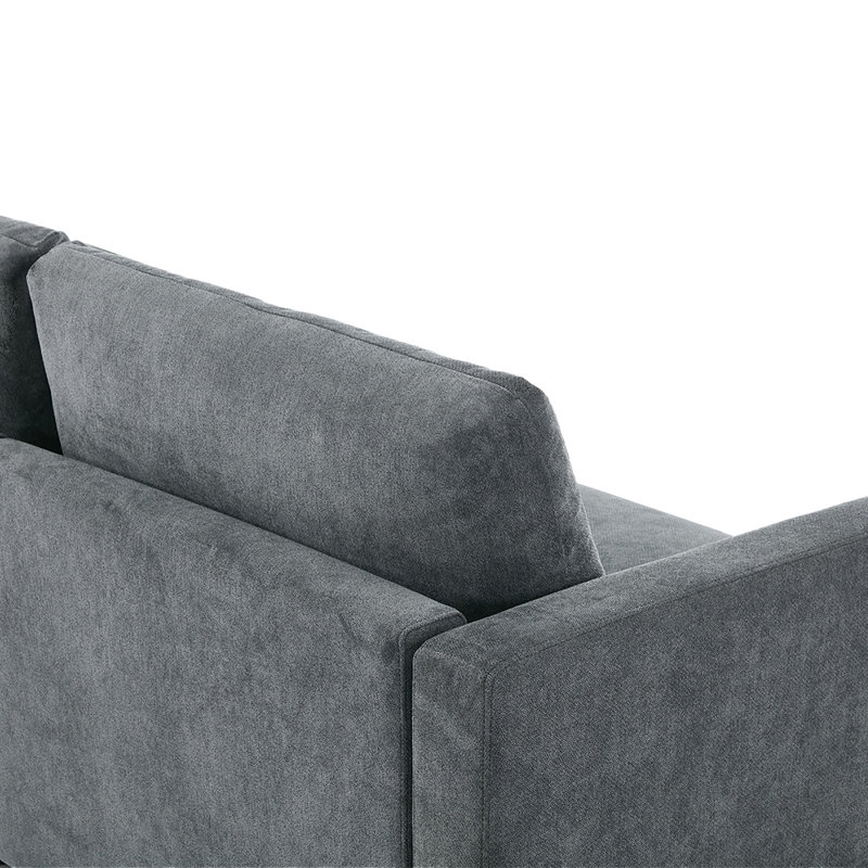 Canapé moderne en chenille de 79,6 po Crofford, Gris