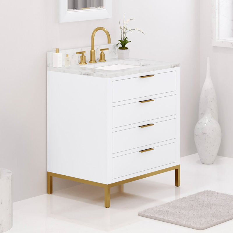 30'' W Single Vanity, Pure White, No, 30"