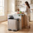 10 Gallon Silver Two-Section Recycling and Trash Bin with Independent Foot Pedals-136076411