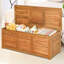 Banc de rangement en bois d'acacia massif 46 gallons Calorful