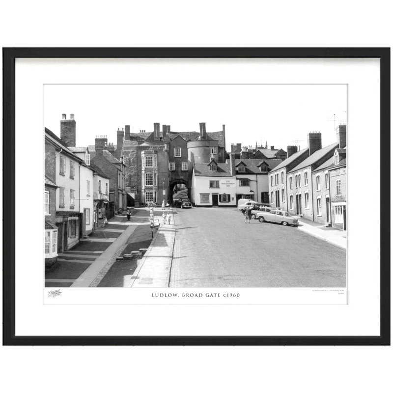 Ludlow, Broad Gate C1960 - Single Picture Frame Print, 60cm H x 80cm W x 2.3cm D