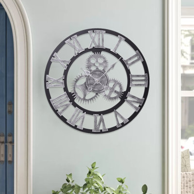 European Roman Gear Mute Wall Clock