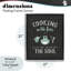 Cadre flottant noir et vert «Food For Soul», design par lettré et doublé-1138918717-1138918718