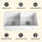 Los Flexi Apron Front Farmhouse Sink, Fireclay Sink for Kitchen, Strainer Included-111689416-111689422-111689425