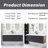 60''Wall-Mounted Double Bathroom Vanity In Brown With White Integrated Solid Surface Top