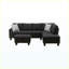 Canapé modulaire en L noir faisant face à la droite avec porte-gobelets intégré, mobilier de salon modulaire