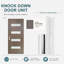 36 po X Porte d'entrée avant en fibre de verre 80 po - droite Hnad Inswing-Frost Glass-Knock Down Design - avec moulure à brique et cadre en vinyle-133386747