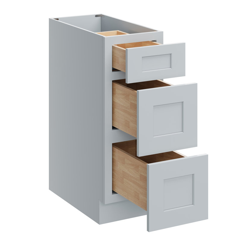 Armoire de cuisine avec 3 tiroirs H 34,5 po x P 24 po de la collection Casainc, Gris, 12"