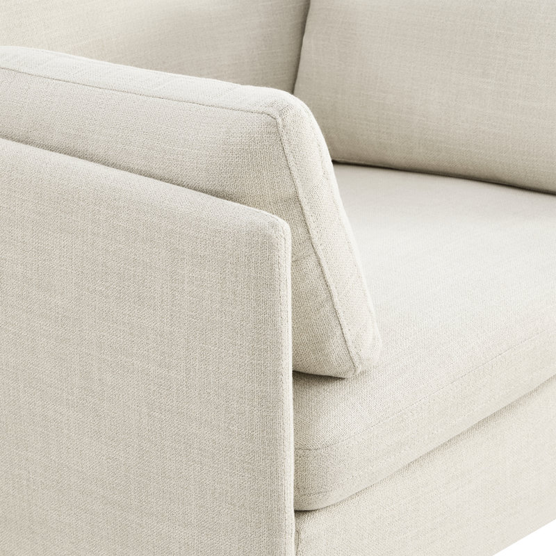 Fauteuil rembourré, Lin beige