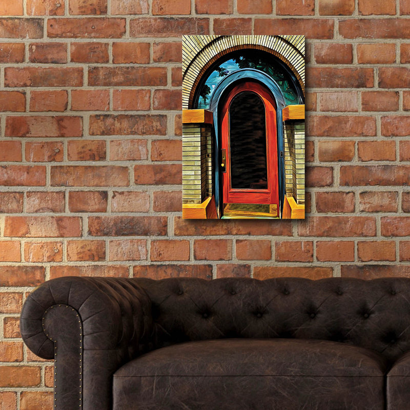  «The Magic Door» par Dante Plata, art mural en verre acrylique, 16 po x 24 po, H 24 po x l 16 po