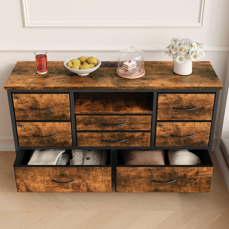 Unfinished TV Stand for TVs up to 55" with Fireplace Included