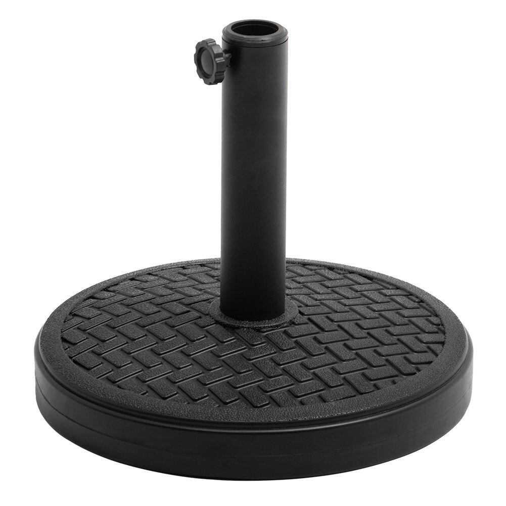 Arlmont & Co. 30lbs Heavy Duty Patio Market Umbrella Base, Round Cement ...