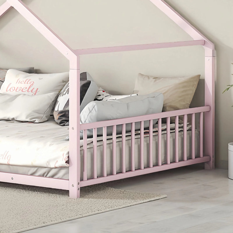 Station de jeu durable pour enfants, Lit double, Rose