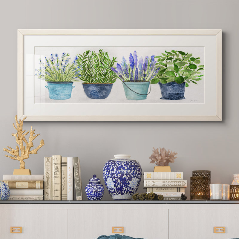 Peinture sur papier encadrée