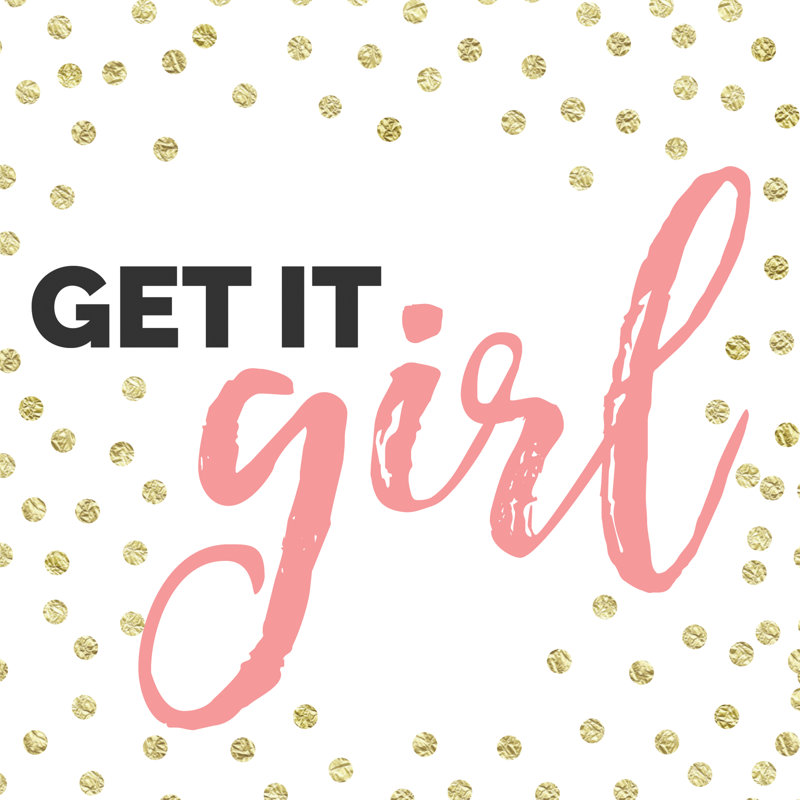 Get It Girl Polka Dots - Wrapped Canvas Print, 122cm H x 122cm W x 3.8cm D