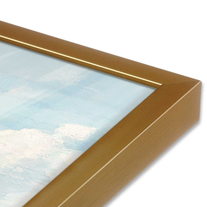 «Coastal View I» par Stellar Design Studio, reproduction d'art, L 32 po x H 24 po, Impression encadrée, Doré