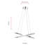 Lustre moderne en chrome, 23,6 po x 9,8 po | Corps en métal durable avec capuchon en silicone, douille à DEL (6 W maximum) | Design scandinave élégant pour la maison et l'hôtel | IP20, 220V-240V, solution d'éclairage élégante-875060836-875060837