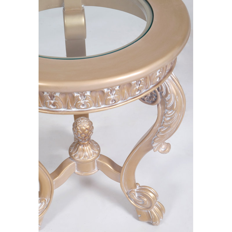 End Table, Antique Light Gold