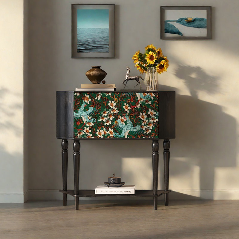 Buffet 33,5 po de style rétro, Noir
