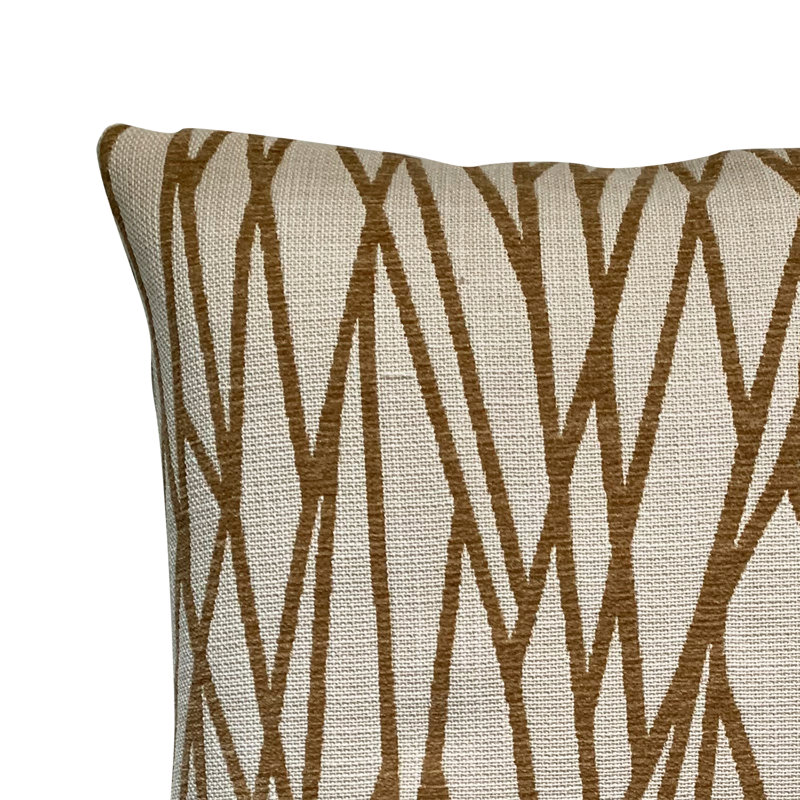  Housse de coussin carré et insert, Jaune / crème, H 26 po x l 26 po x P 4 po