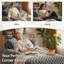 Chaise avec accoudoirs rembourrés en fausse fourrure de 41 pouces et fauteuil surdimensionné avec structure en bois-130067428