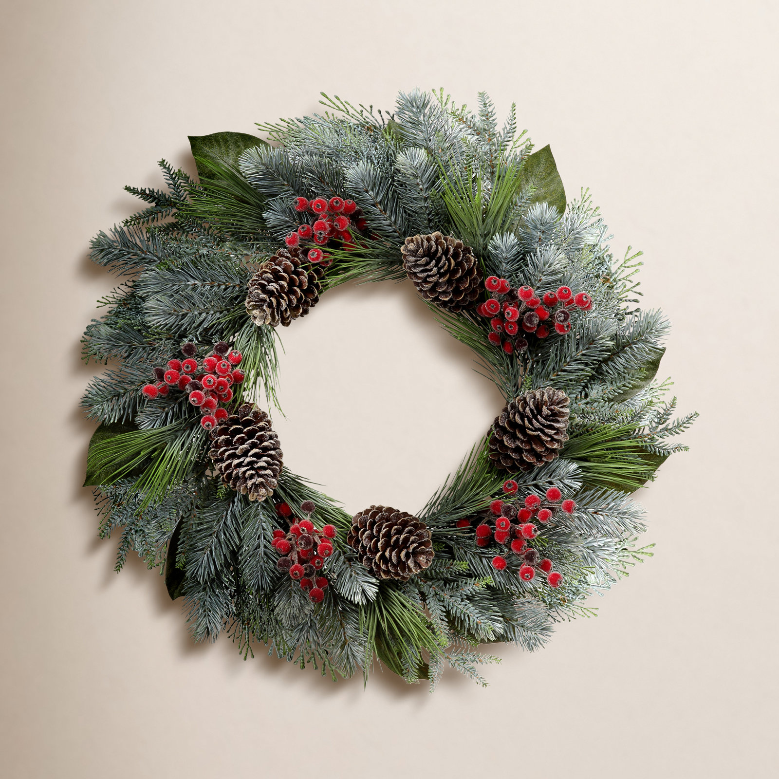 MIXED PINE BERRY WREATH