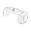 Bureau rectangulaire à 3 tiroirs Smoky Wood-644107664-644107666